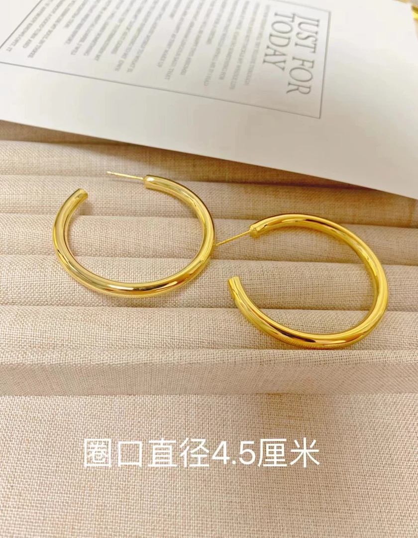 铜合金耳饰 a571玫瑰的故事刘亦菲同款冷淡风C圈个性耳圈