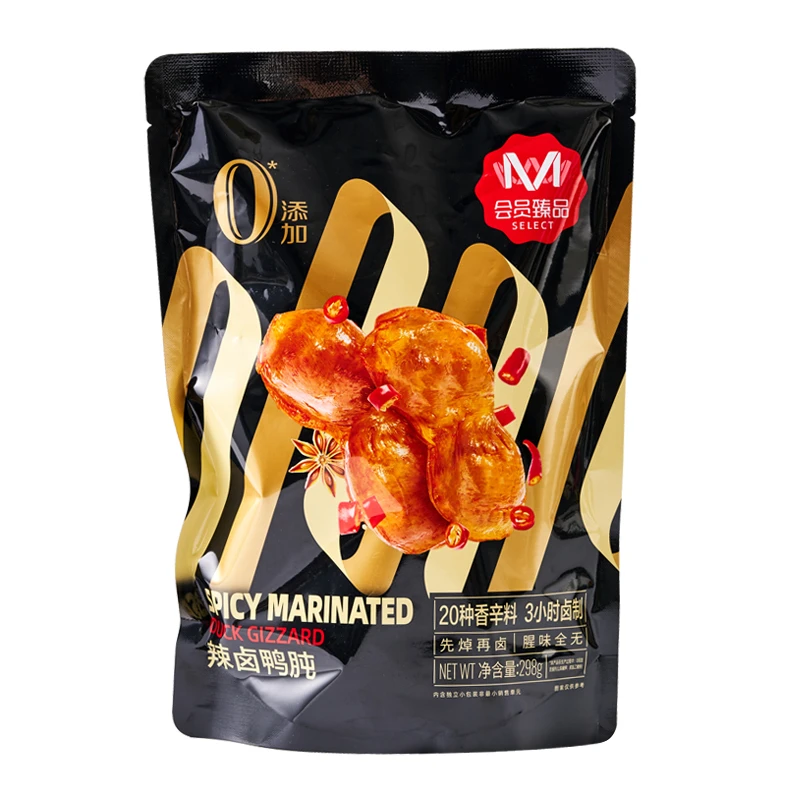 正品M会员店臻品辣卤鸭肫298g网红小零食袋装即食小包装四溢