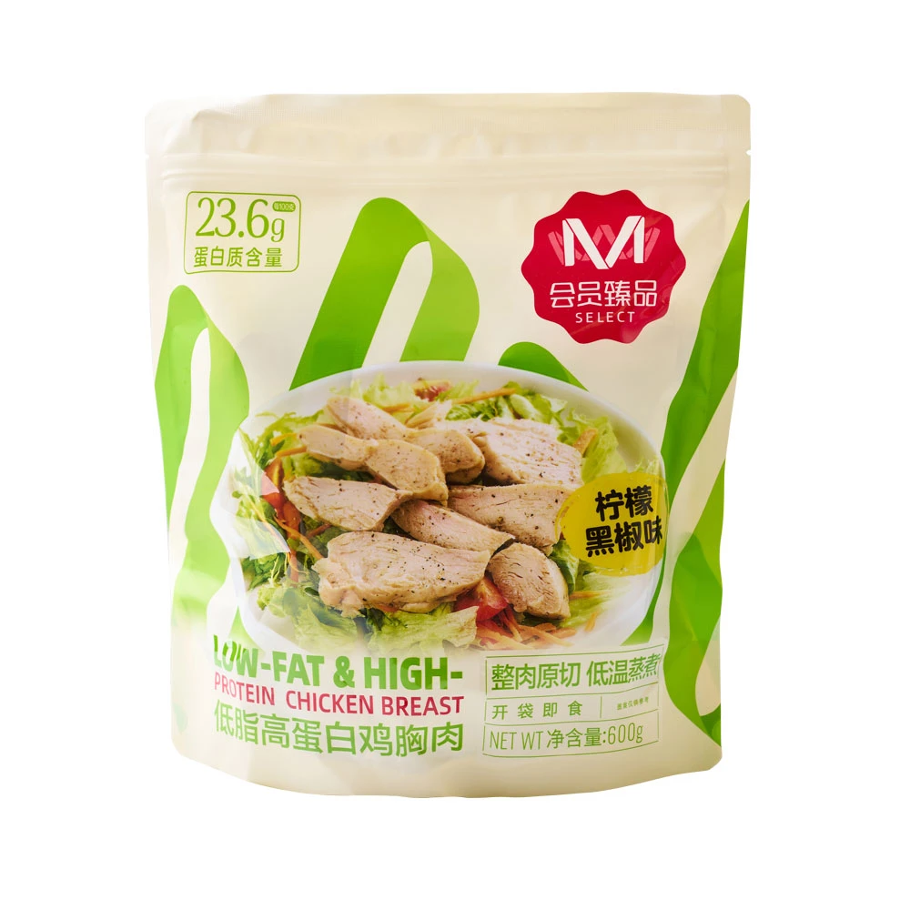 正品M会员臻品低脂高蛋白鸡胸肉开袋即食零食饱腹健身柠檬黑椒味