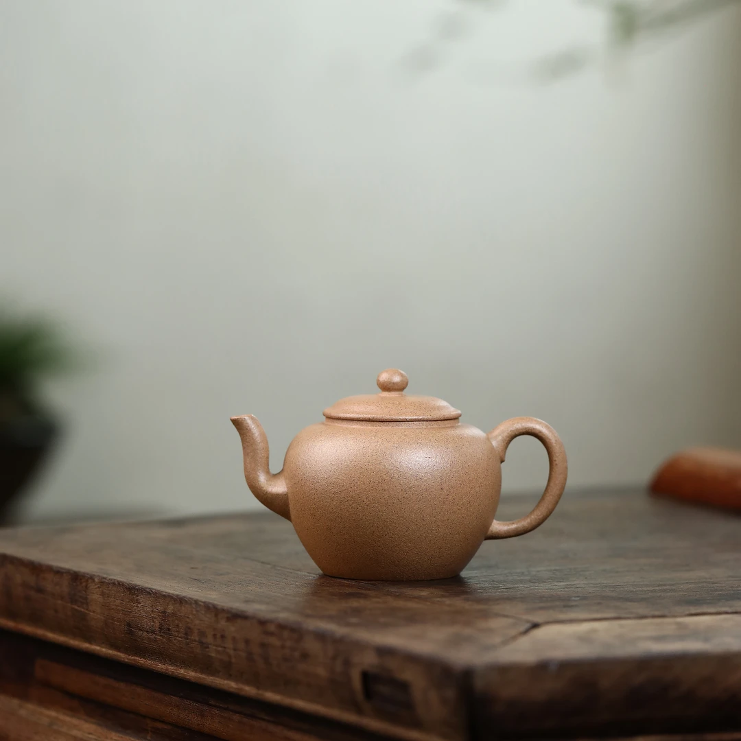 【诺凡紫砂】将军壶200cc 黄龙山40目原矿黄金段  精工半手