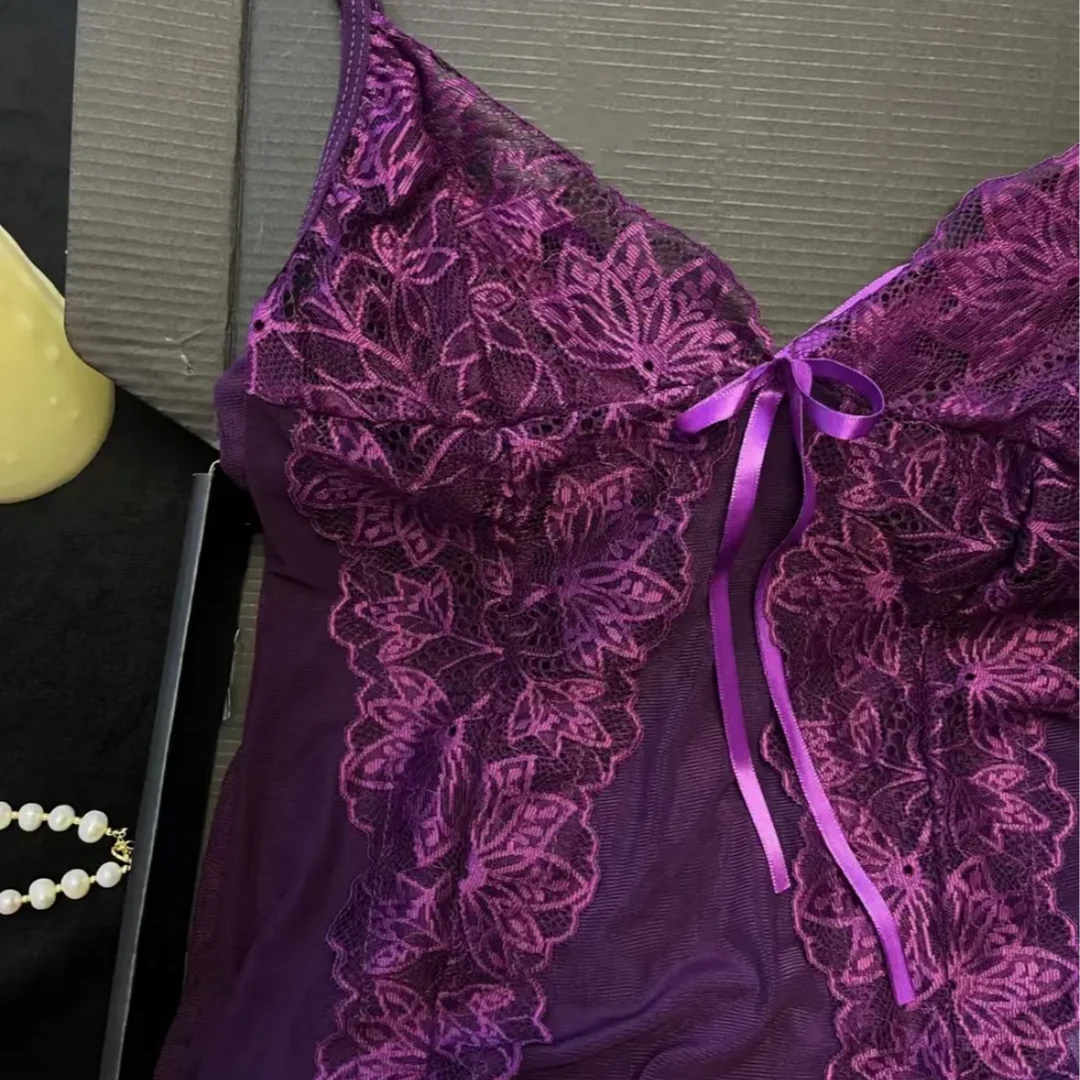 【紫霞】微透成人趣味约会战袍制服御姐御姐新年战袍睡裙姐姐