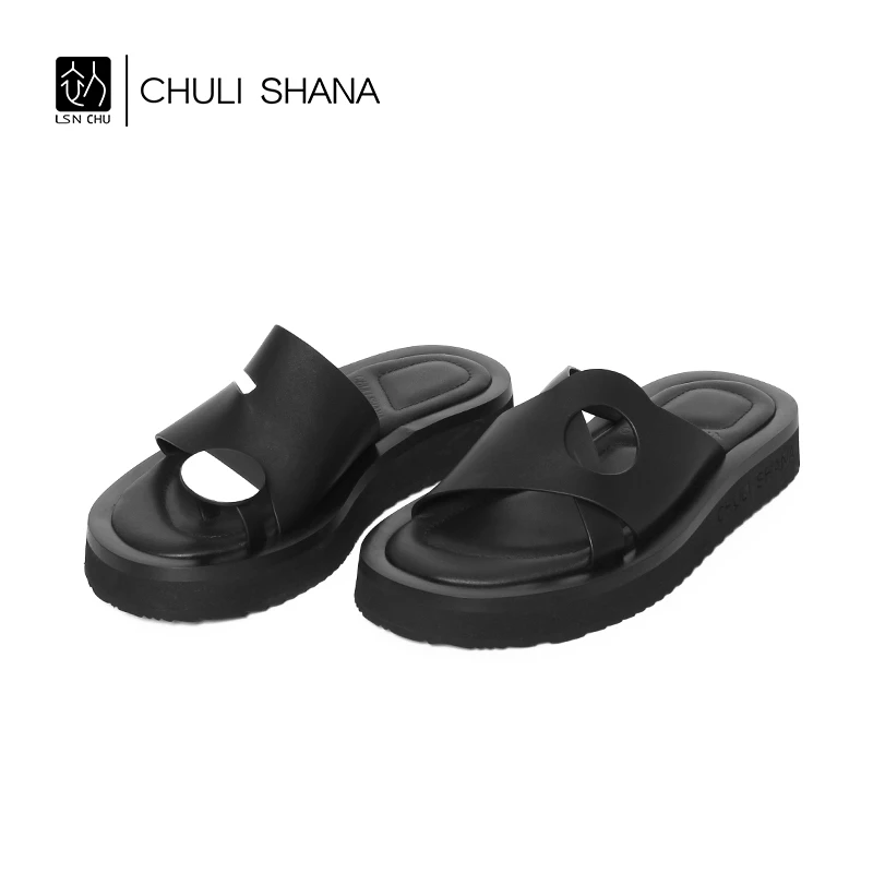 春夏新品上线CHULI SHANA【闪烁】小众时尚厚底凉鞋真皮舒适凉鞋