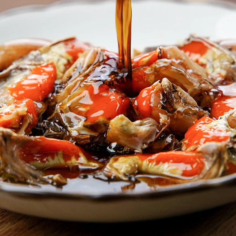 捕鱼人红膏酱青蟹膏红的开袋即食美味好膏配好酒 5两左右