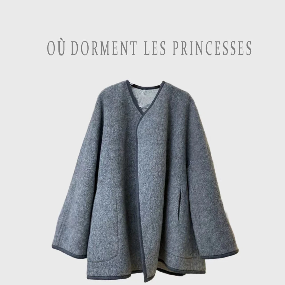 Fen姐【隐贵绅士】重磅意大利进口Baby羊驼毛双面呢外套24061