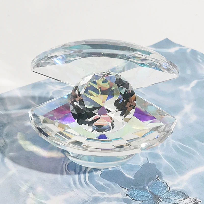 【KNIGHT水晶工坊】琉璃水晶贝阙珠宫酒柜茶几玄关创意高档装饰摆件