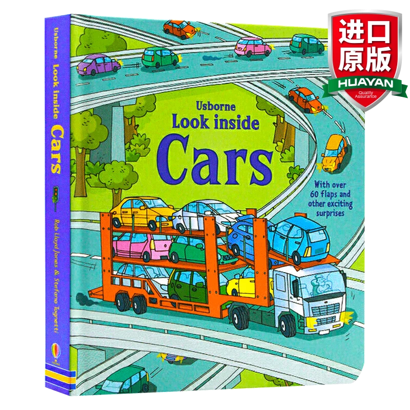 英文原版 看里面系列 汽车 Usborne Look Inside Cars 纸板翻翻书