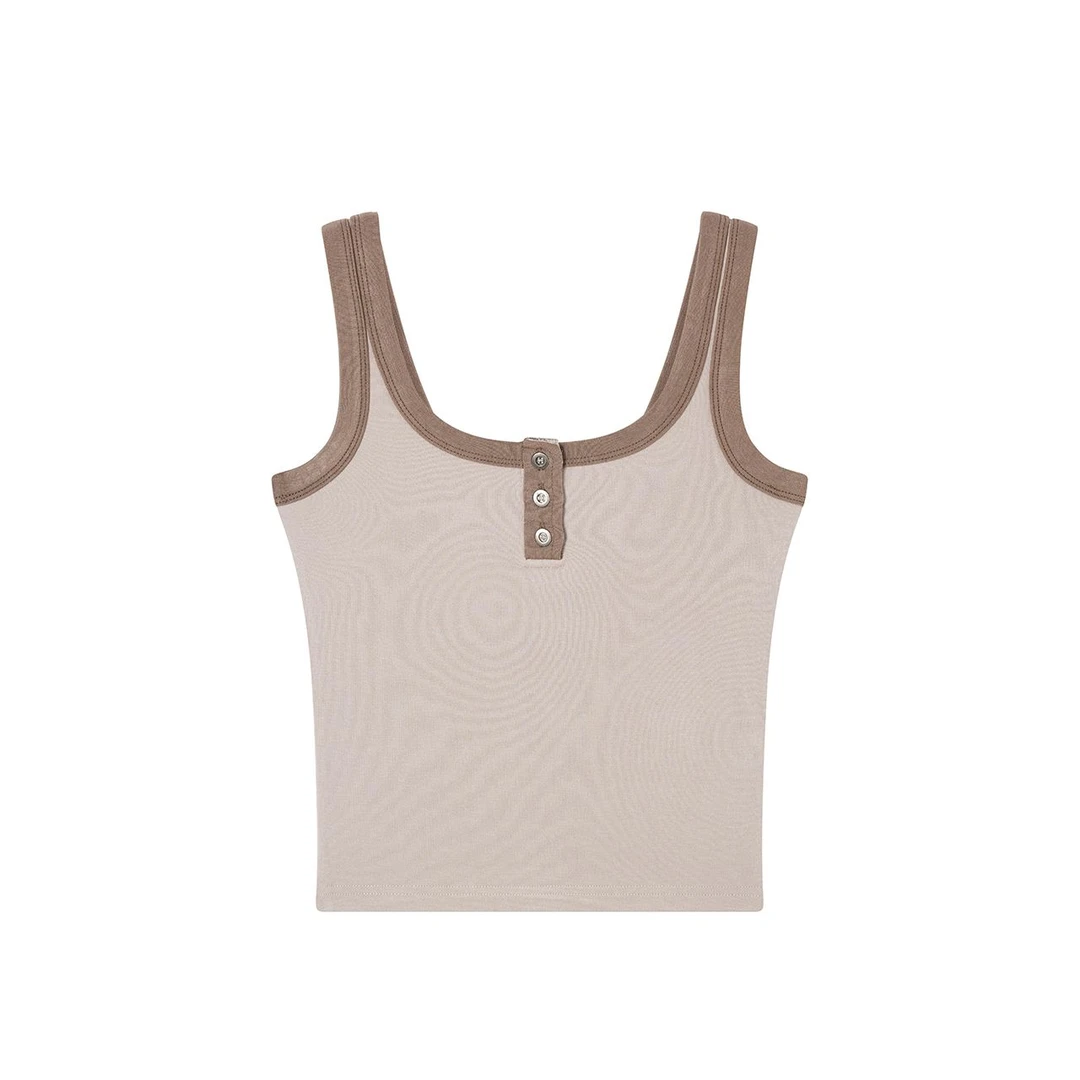 A127   STAR LUNA联名款 包边休闲吊带背心短款I242SSSTA0605