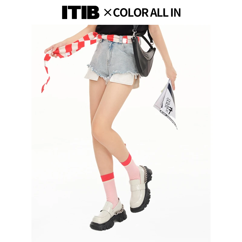 A116  COLOR ALL IN设计师款 高腰显瘦直筒休闲裤IA231XZ0511