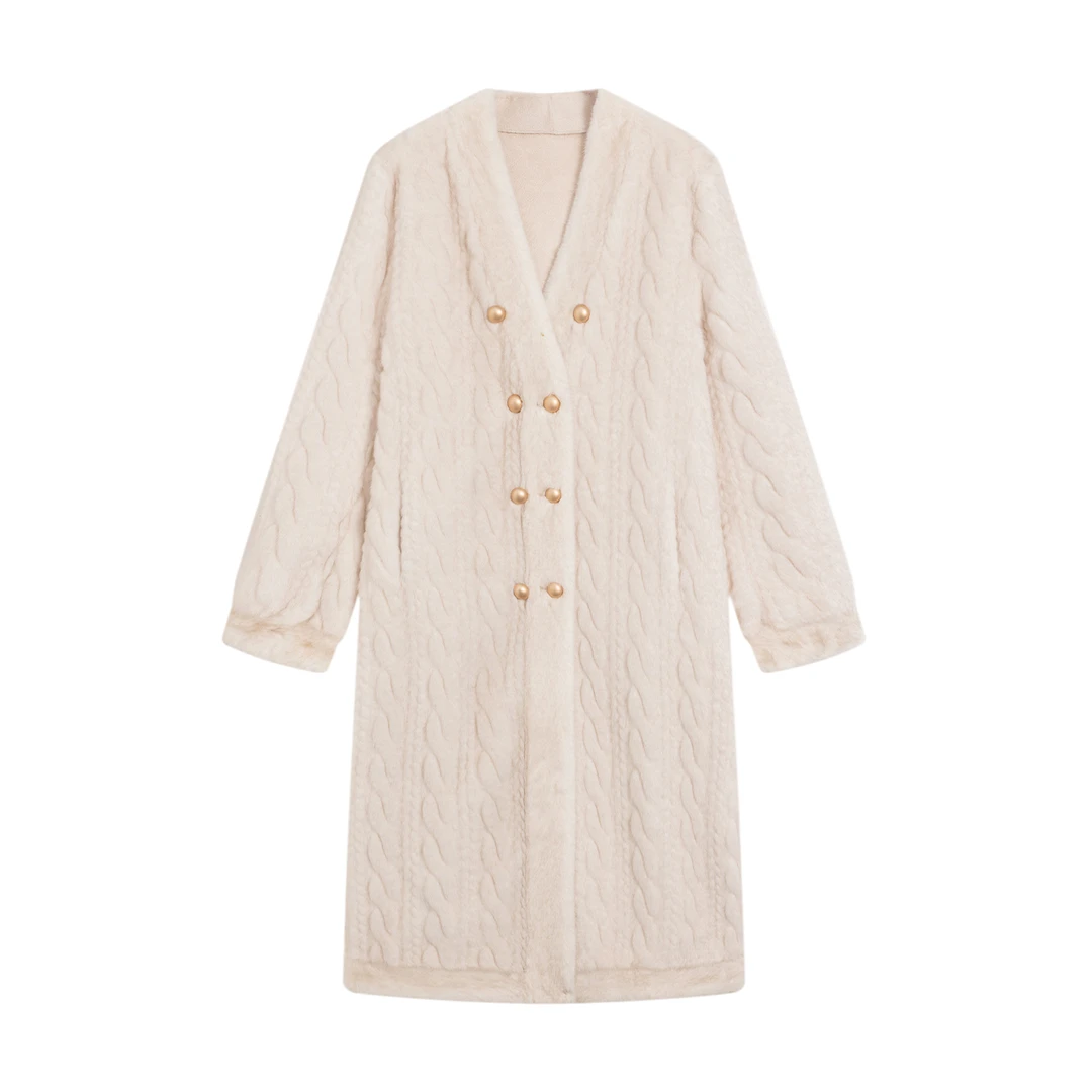 ITIB2023新款 V领高奢编织草草气质外套女款长短款 I234IH4560860