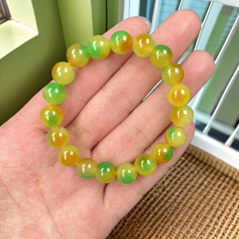 【小杨严选】C215黄绿10m手串妈妈时尚女款F