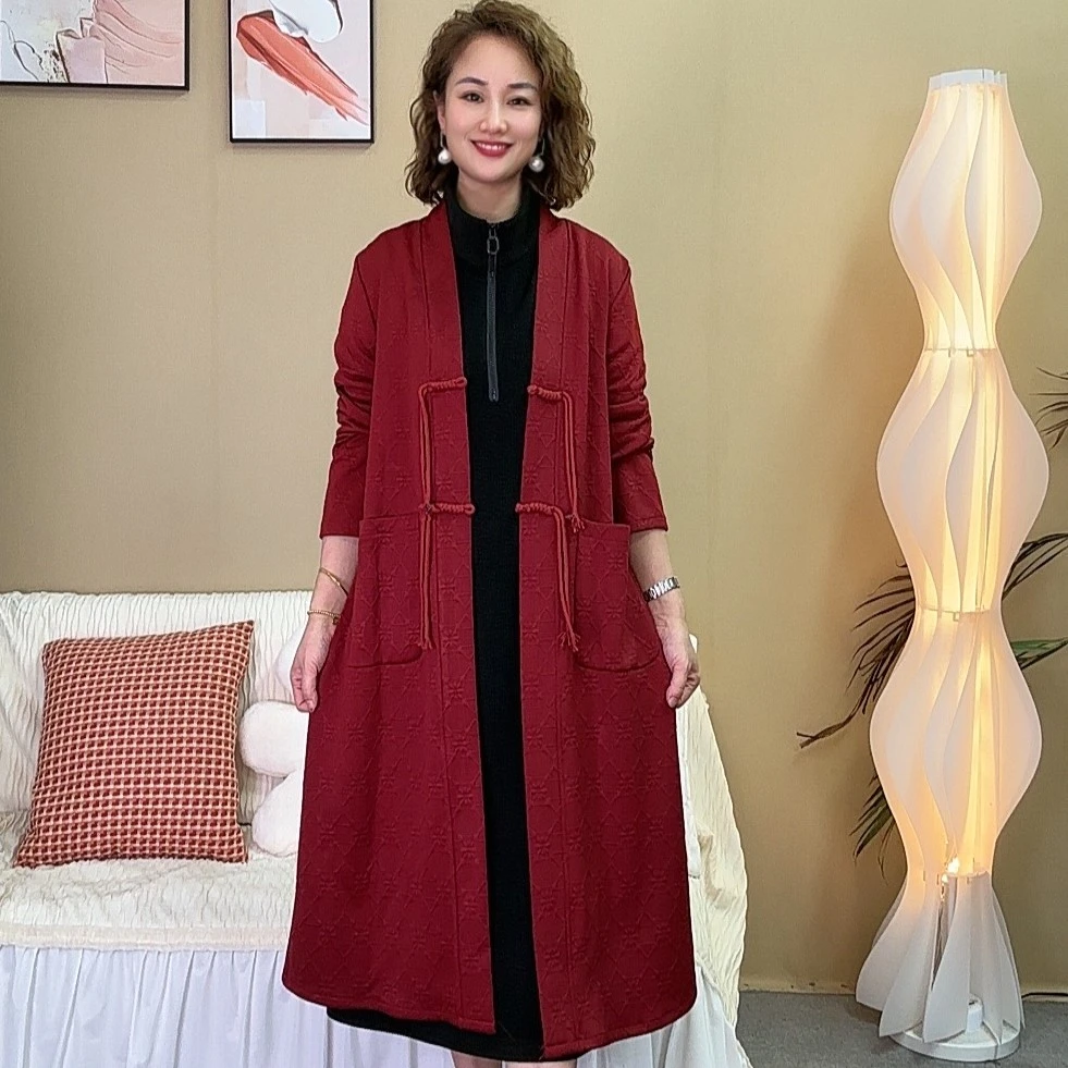 秋季新款长袖春秋韩版时尚百搭休闲气质显瘦宽松大码过膝风衣外套