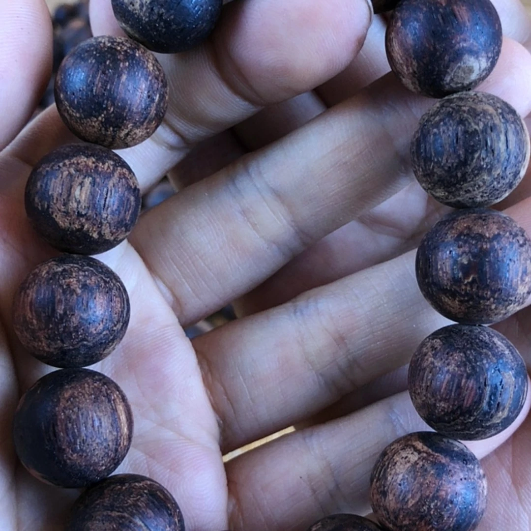 【闪购商品】降真香手串/手链1.5东枝结晶带黄金甲
