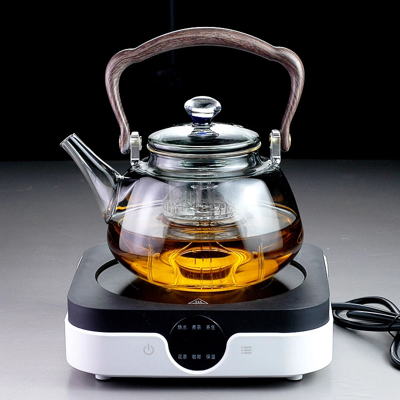 高硼硅耐热玻璃星空提梁电陶炉蒸煮煮茶壶家用一体