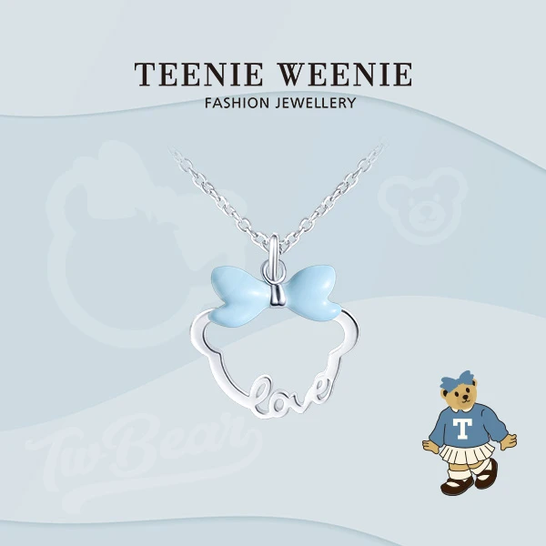 Teenie Weenie 铜合金项链 小熊Love简约时尚法式甜美糖果蝴蝶结