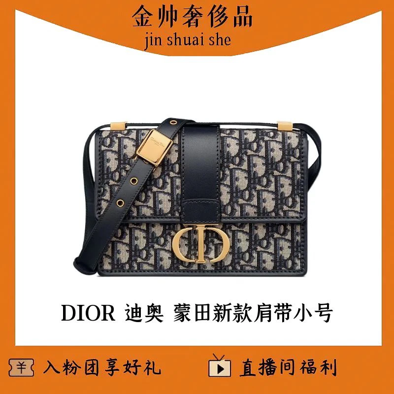 99新 DIOR/迪奥 蒙田/新款/小号/肩带款/单肩包/B5801