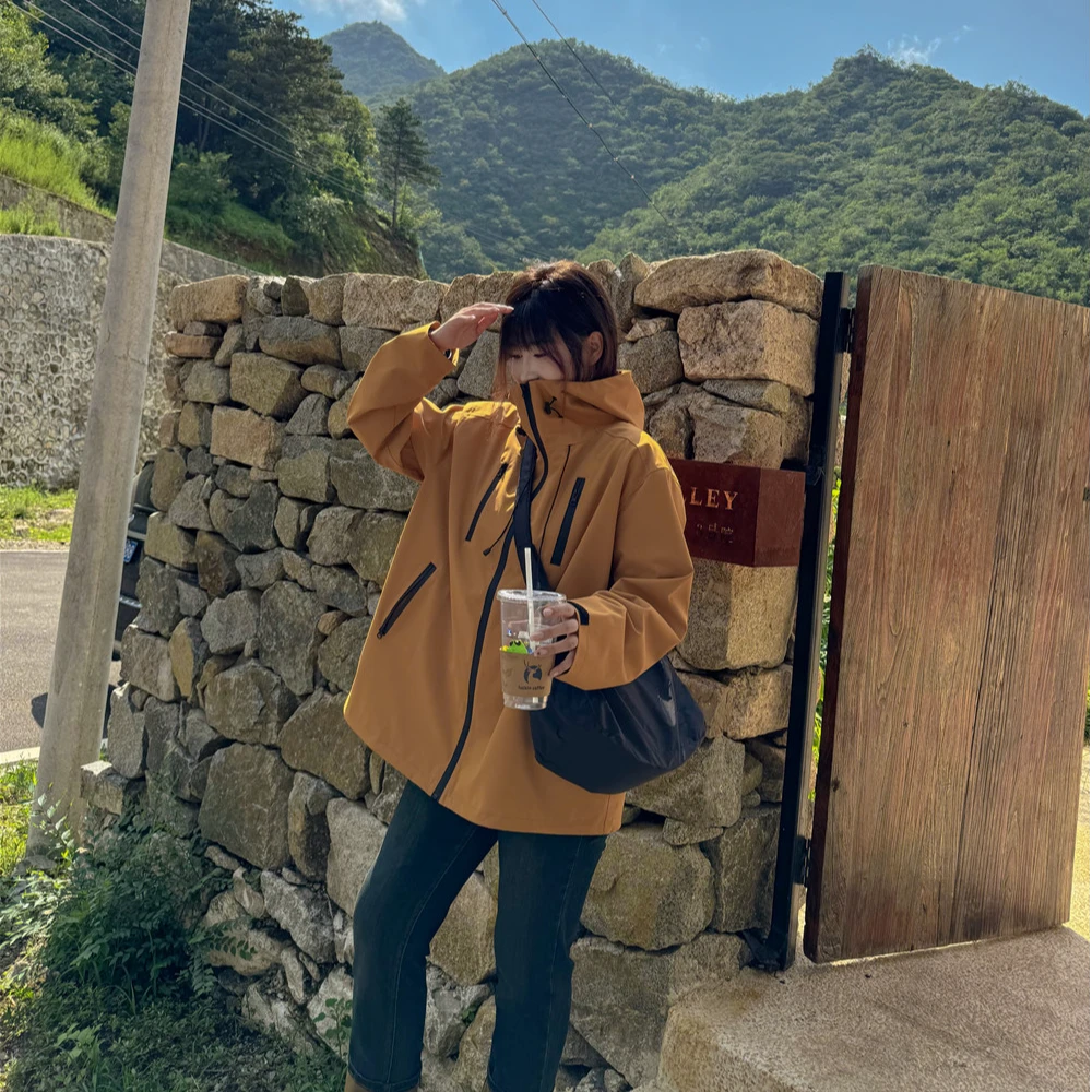 2024秋冬新品胖mm宽松百搭连帽外套上衣200斤加大码女装_0092-YK2