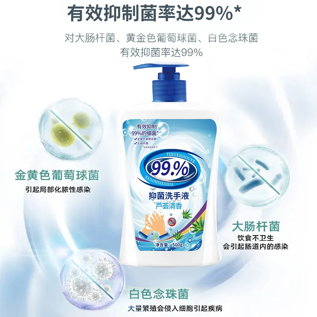 【拍一发三（1泵头）】LIJING励京芦荟持久护手抑菌液99%抑菌洗手液