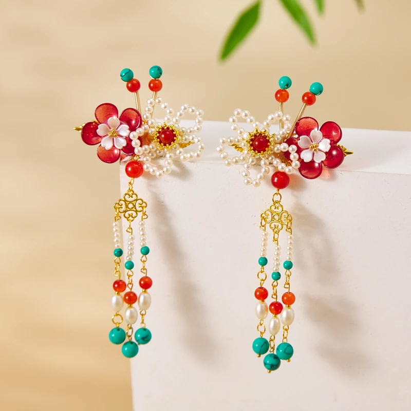 古月家儿童汉服发饰小女孩古风流苏发夹女童超仙敦煌飞天古装头饰