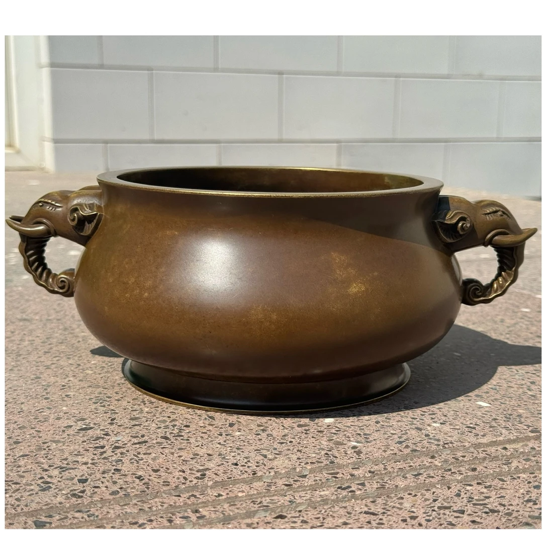铜香炉大号象耳炉