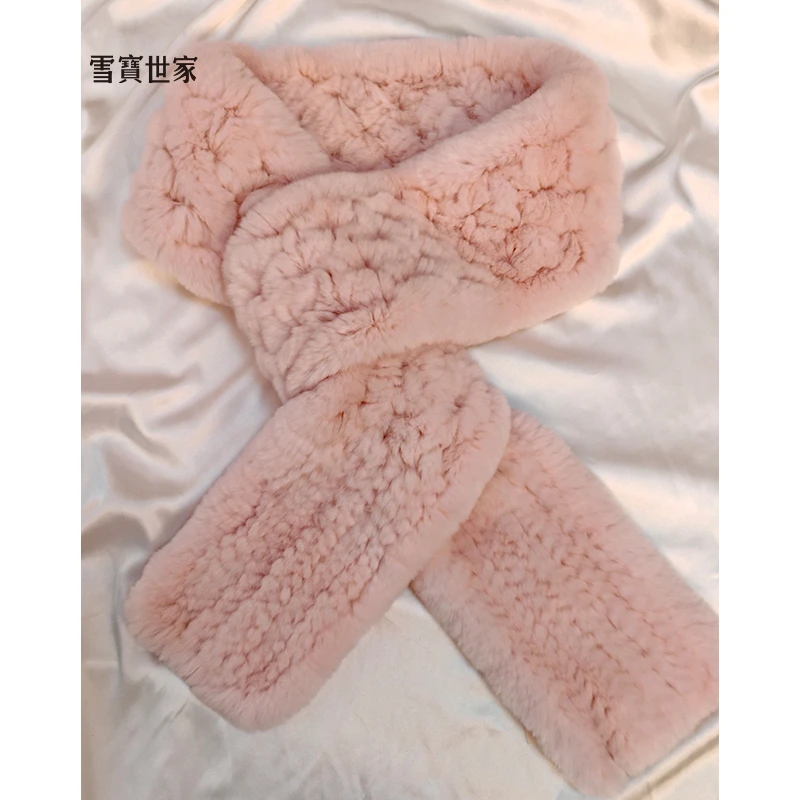 雪宝世家原创 进口皮草围巾 高奢皮草编织围脖 皮草福利