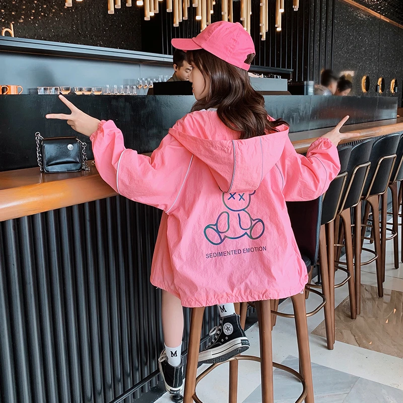 儿童防晒衣2024夏季新款女童轻薄外套防紫外红长款皮肤衣韩版百搭