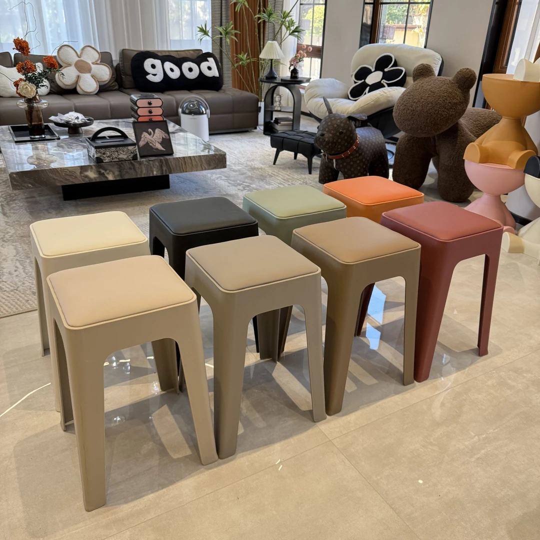 【2张起包邮】轻奢方凳软包加厚坐垫家用舒服可叠放餐桌凳子