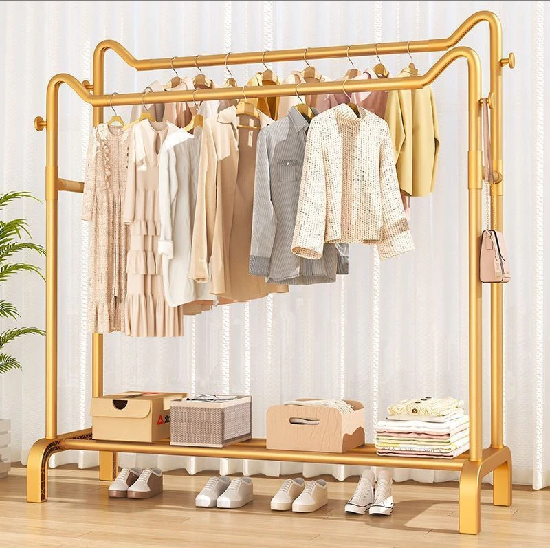 【2024】衣架落地立式卧室客厅衣帽架加粗厚挂衣架网红落地晾衣杆