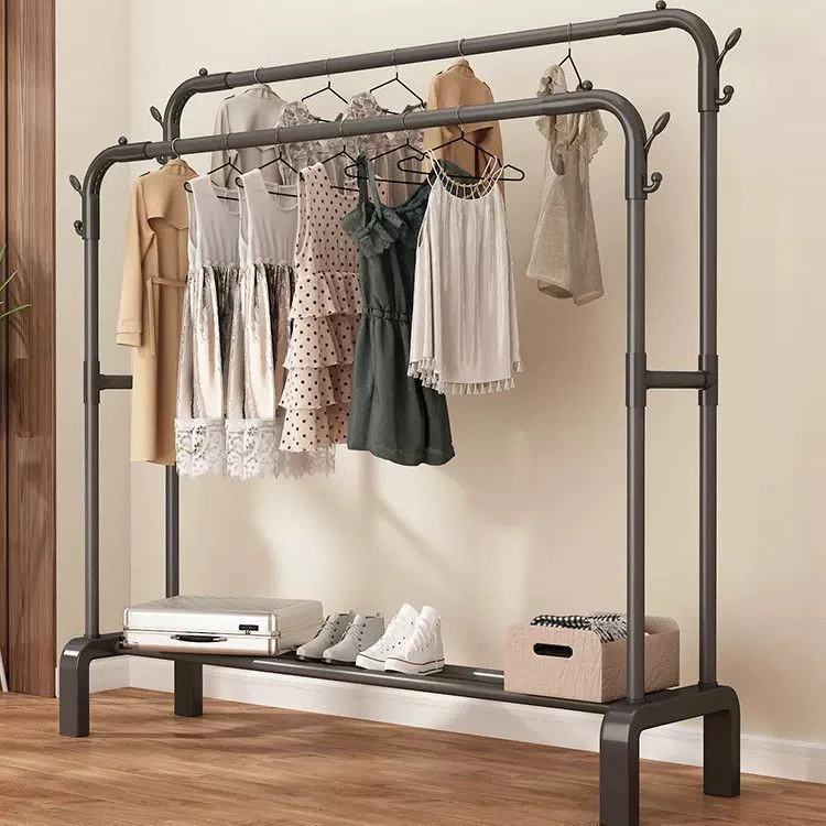 晾衣架落地衣帽架家用挂衣架简易室内学生宿舍衣服架衣服架落地式