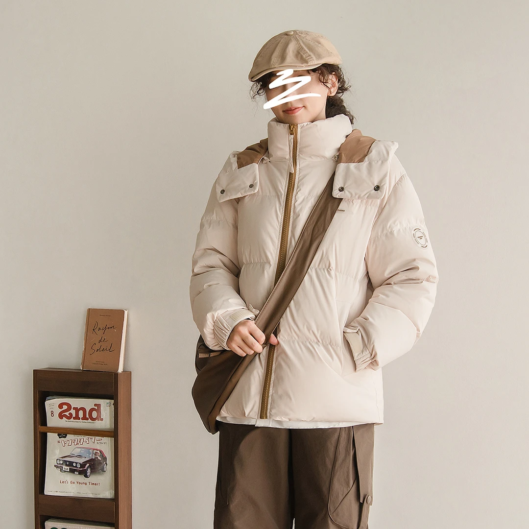 苏打汽水工作室冬季新款可脱卸帽羽绒服男女同款青春休闲加厚外套