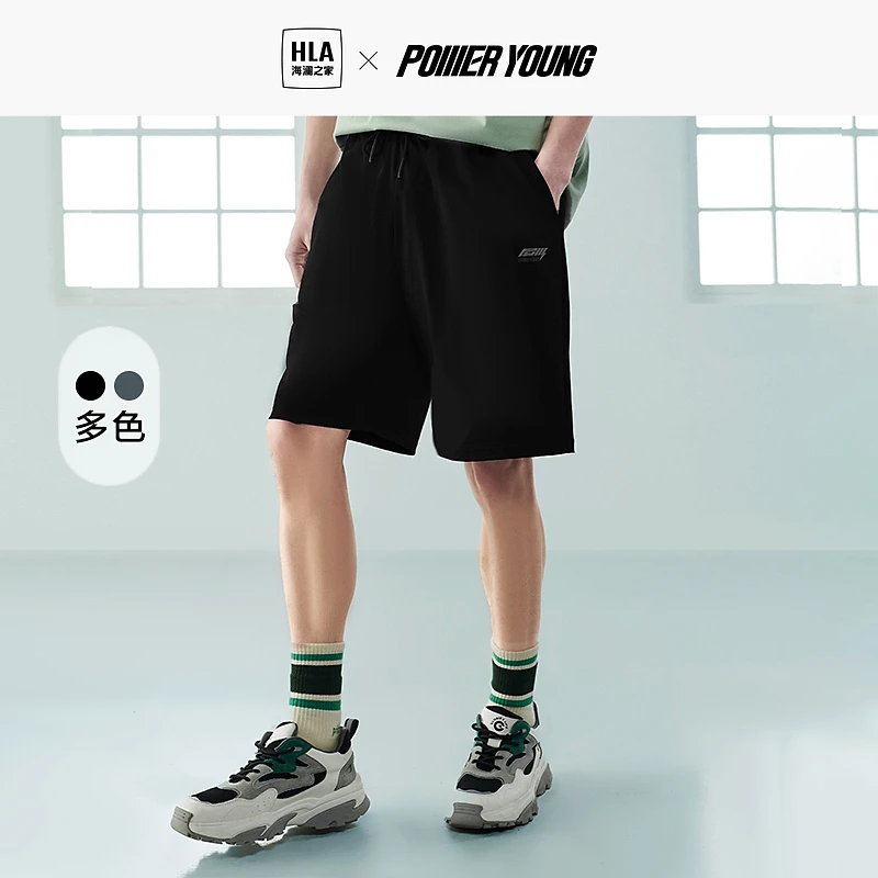【POWER YOUNG】HLA海澜之家23夏新松紧腰休闲裤中裤HKMCW2Y033A