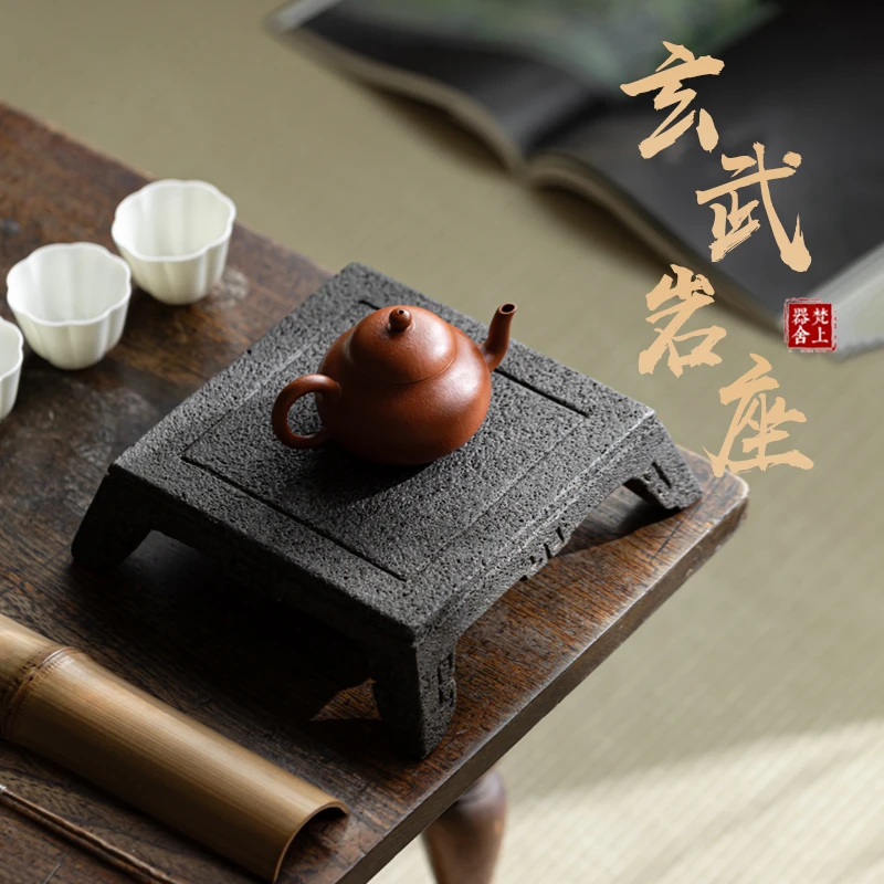 天然石四方案台底座花架壶承干泡台办公室装饰摆件展示架盆景底托