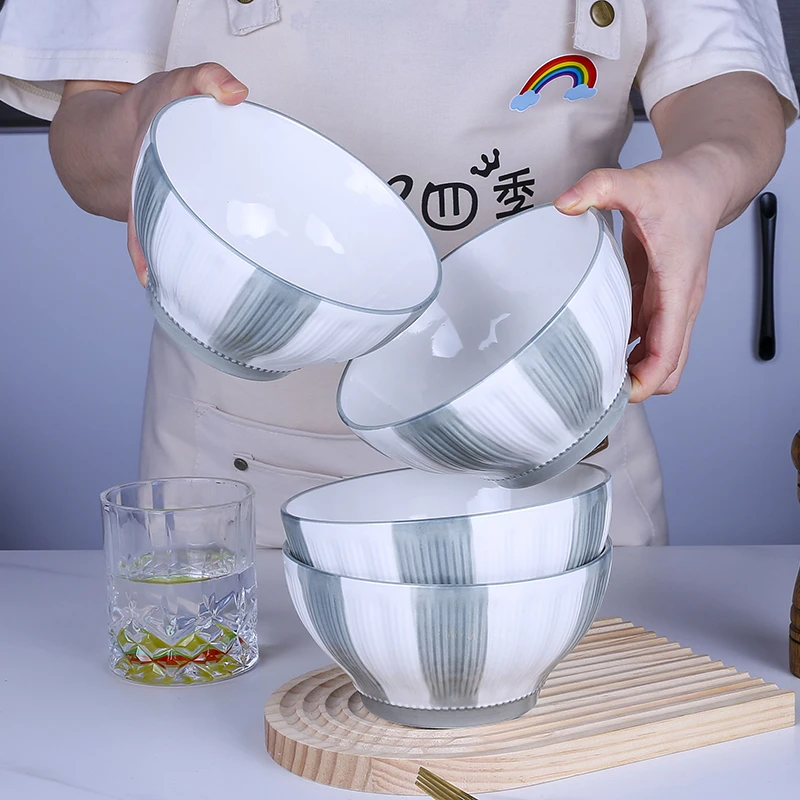 2024宿舍学生用泡面碗面碗陶瓷家用高颜值餐具大号饭碗沙拉碗新款