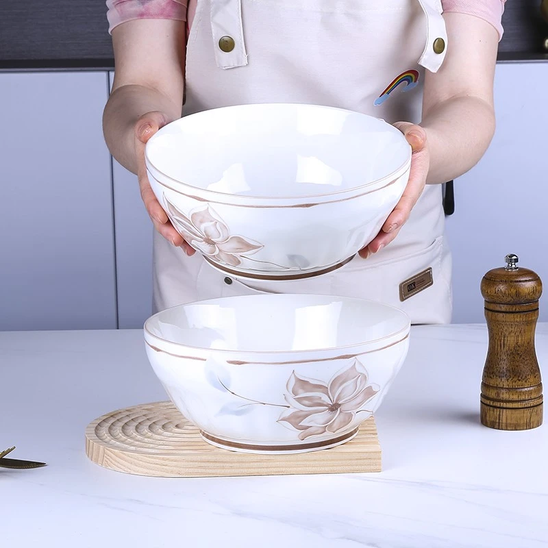 汤碗陶瓷家用大号加厚吃饭碗面碗大碗新款酸菜鱼盆釉下彩餐具汤盆