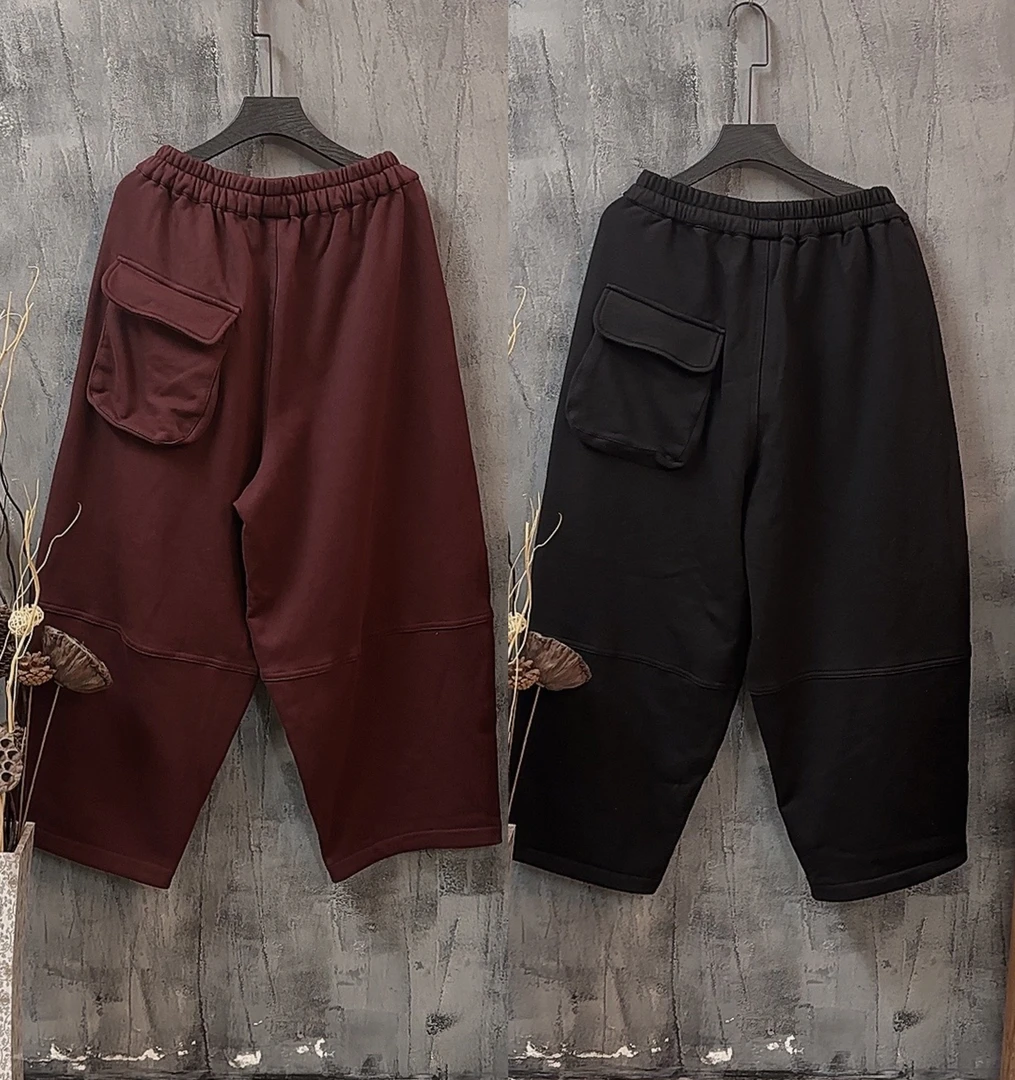 花社卫裤6299 简约休闲加厚宽松卫裤