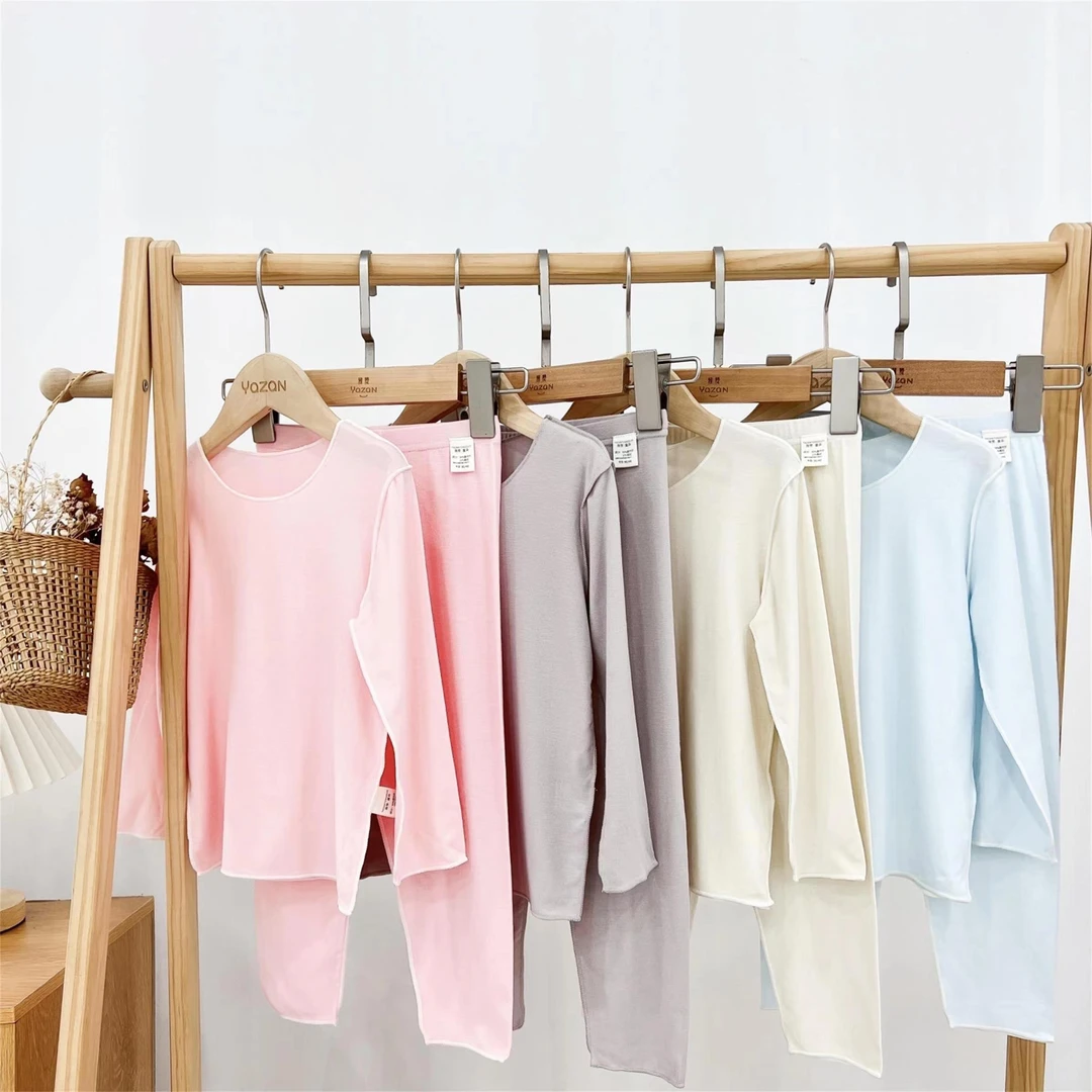 儿童特价莫代尔棉秋冬乐淘淘长袖高腰秋衣套打底保暖套装包邮