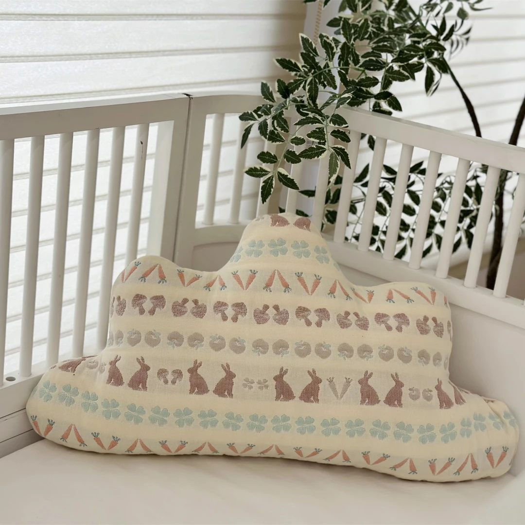 雅赞多功能云朵枕头家纺靠枕宝宝趴枕哺乳枕可拆卸洗棉纱舒适A类