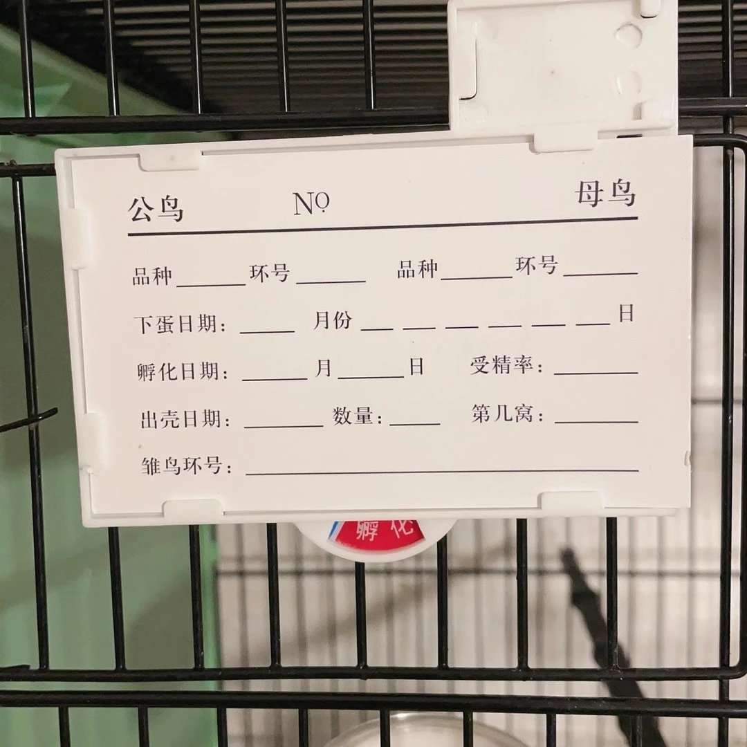 鸟用繁殖记录牌玉鸟丝雀鹦鹉鸟用繁殖记录牌 繁殖记录卡