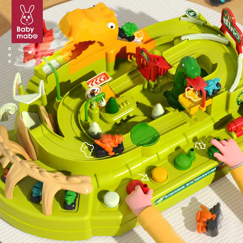 儿童恐龙轨道车乐园滑行汽车玩具闯关大冒险男孩3一6岁益智生日礼