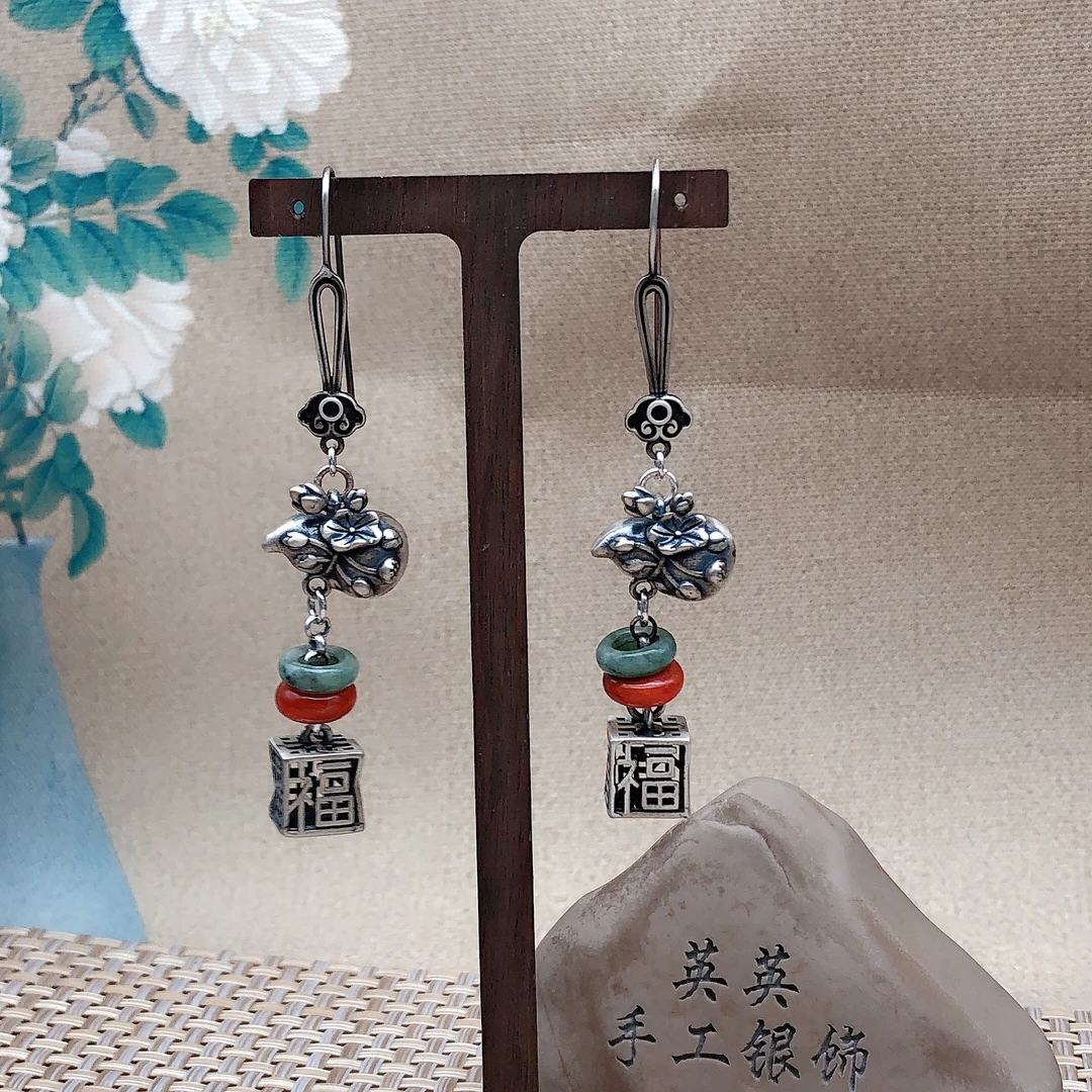 925银耳饰 英英手工银坊耳饰