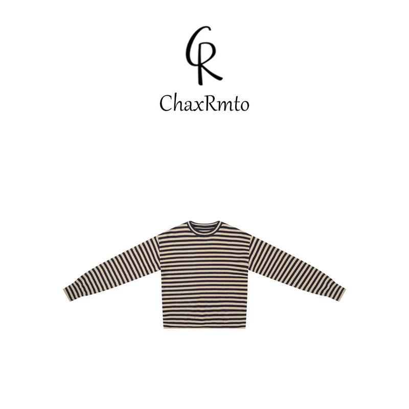 ChaxRmto"经典条纹"羊毛条纹圆领衫撞色上衣 斯斯19931