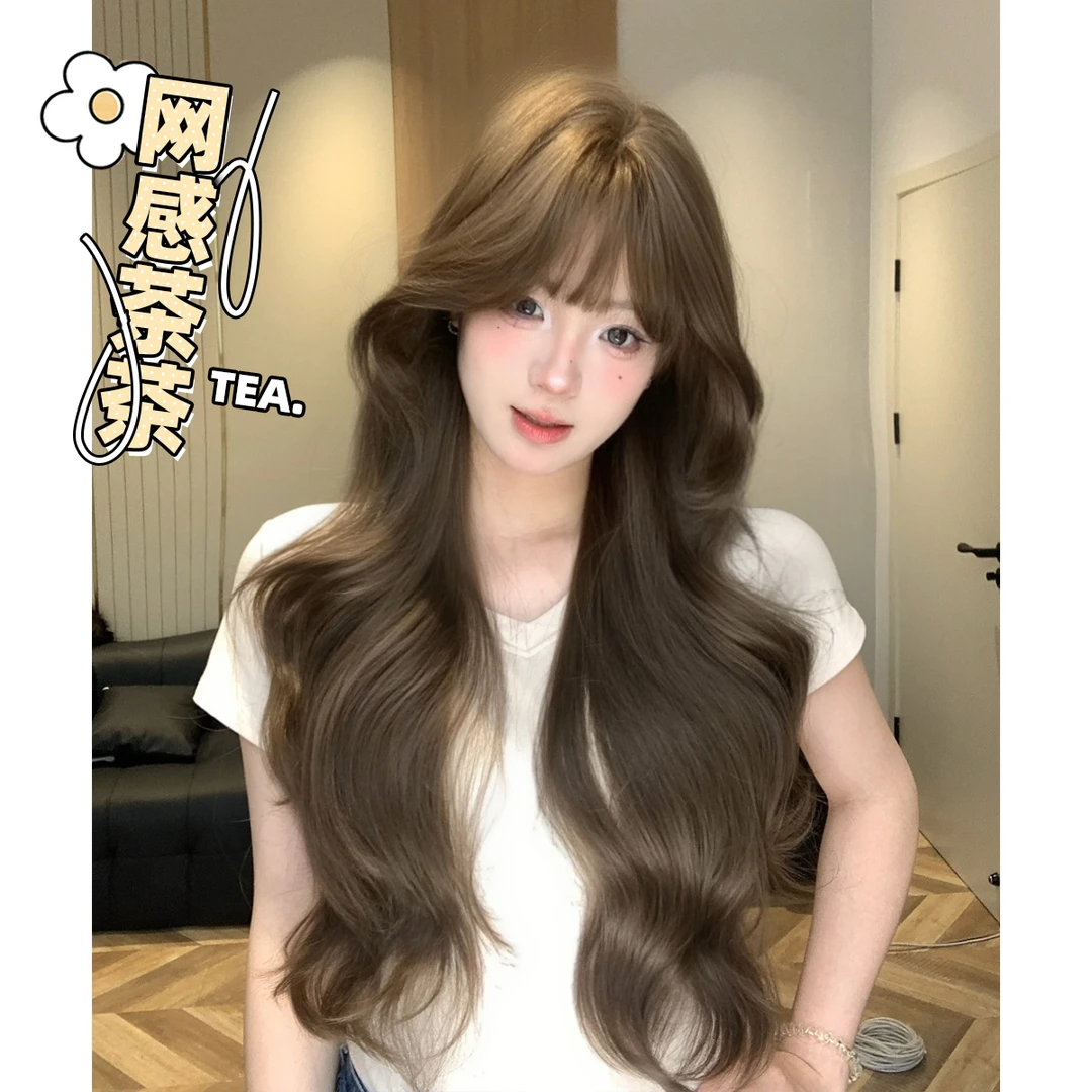 【网感茶茶】束朵假发女波浪卷时尚气质lolita网红同款假发全头套