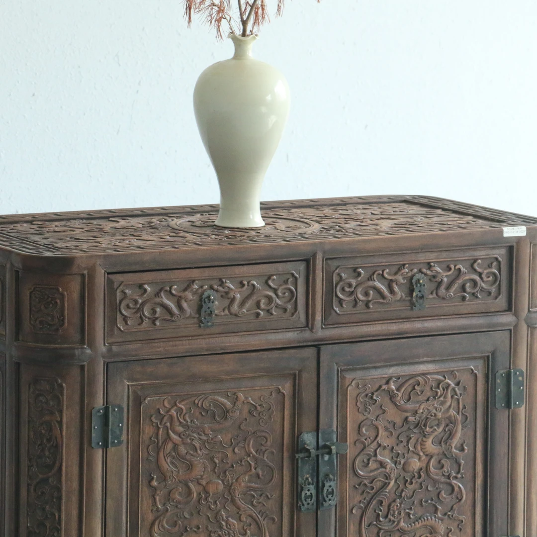 【介一山房·元宝柜】成套家具，雕工精美，器型端正美观，广匹克温润