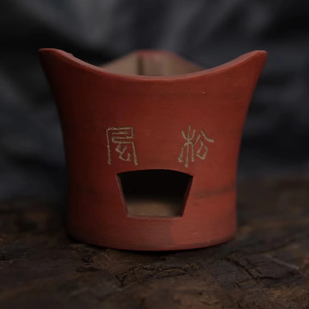 【半斋上新】红粉引三峰酒精炉 煮水煮茶炉纯手工