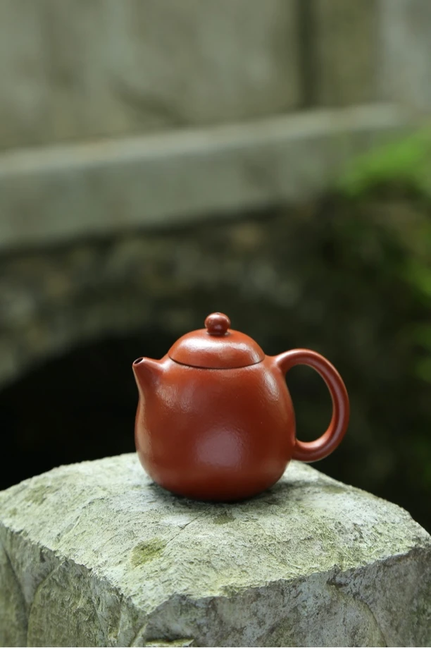 宜兴原矿小煤窑朱泥全手工制作小龙蛋紫砂茶壶茶具