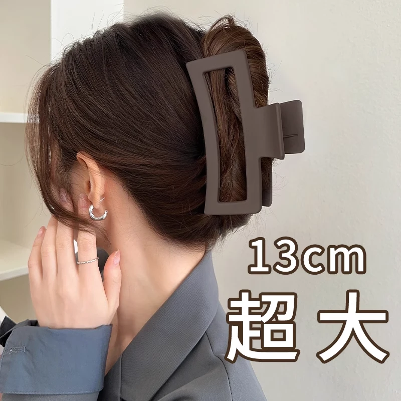 方形超大号抓夹大发量特大号鲨鱼夹发量多发夹女后脑勺发抓夹子