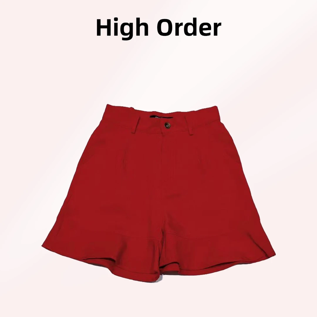 NN3173-时尚女装半身裙女款显瘦高腰休闲百搭女士夏季红色