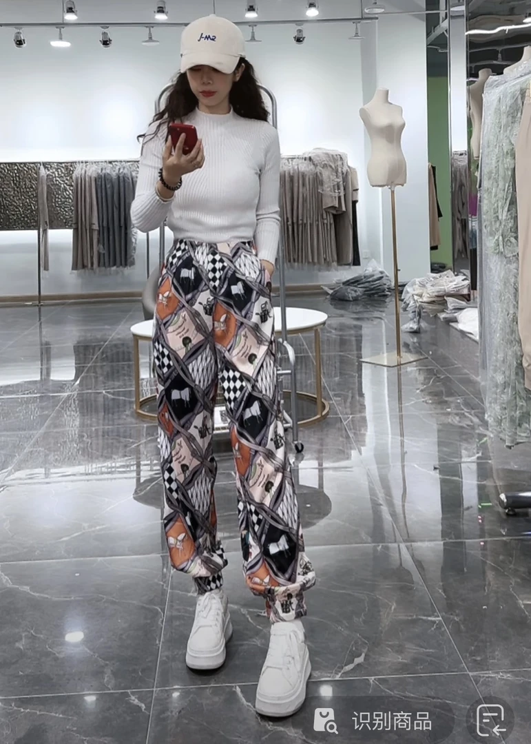 【ONE】NN3111-时尚休闲裤网红洋气百搭宽松潮流设计感