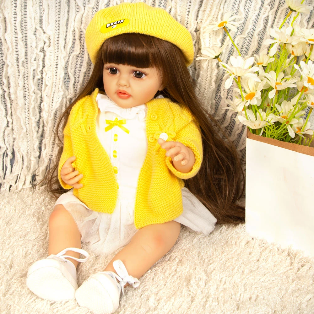 KEIUMI【小菠萝】公主娃娃玩具55cm全胶可洗澡生日礼物仿真重生娃娃