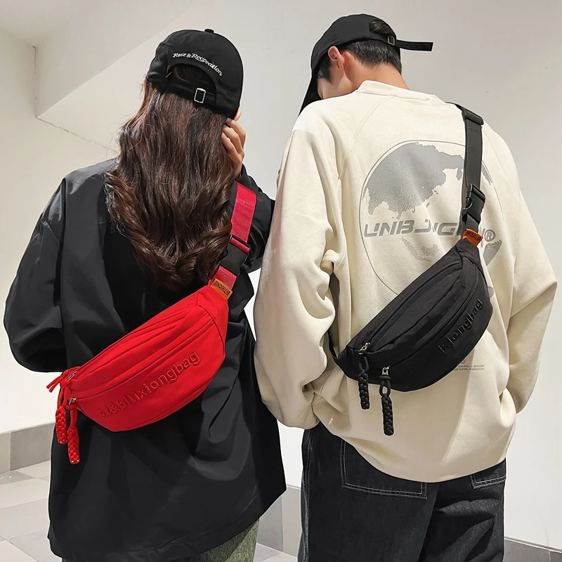 巍丽达胸包男女2025新款时尚休闲单肩饺子包今年流行百搭网红腰包