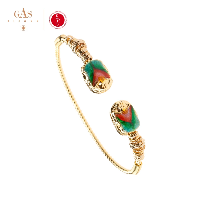 GAS BIJOUX手镯 【法国进口】守护神系列手绘珐琅彩手镯-开口